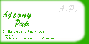 ajtony pap business card